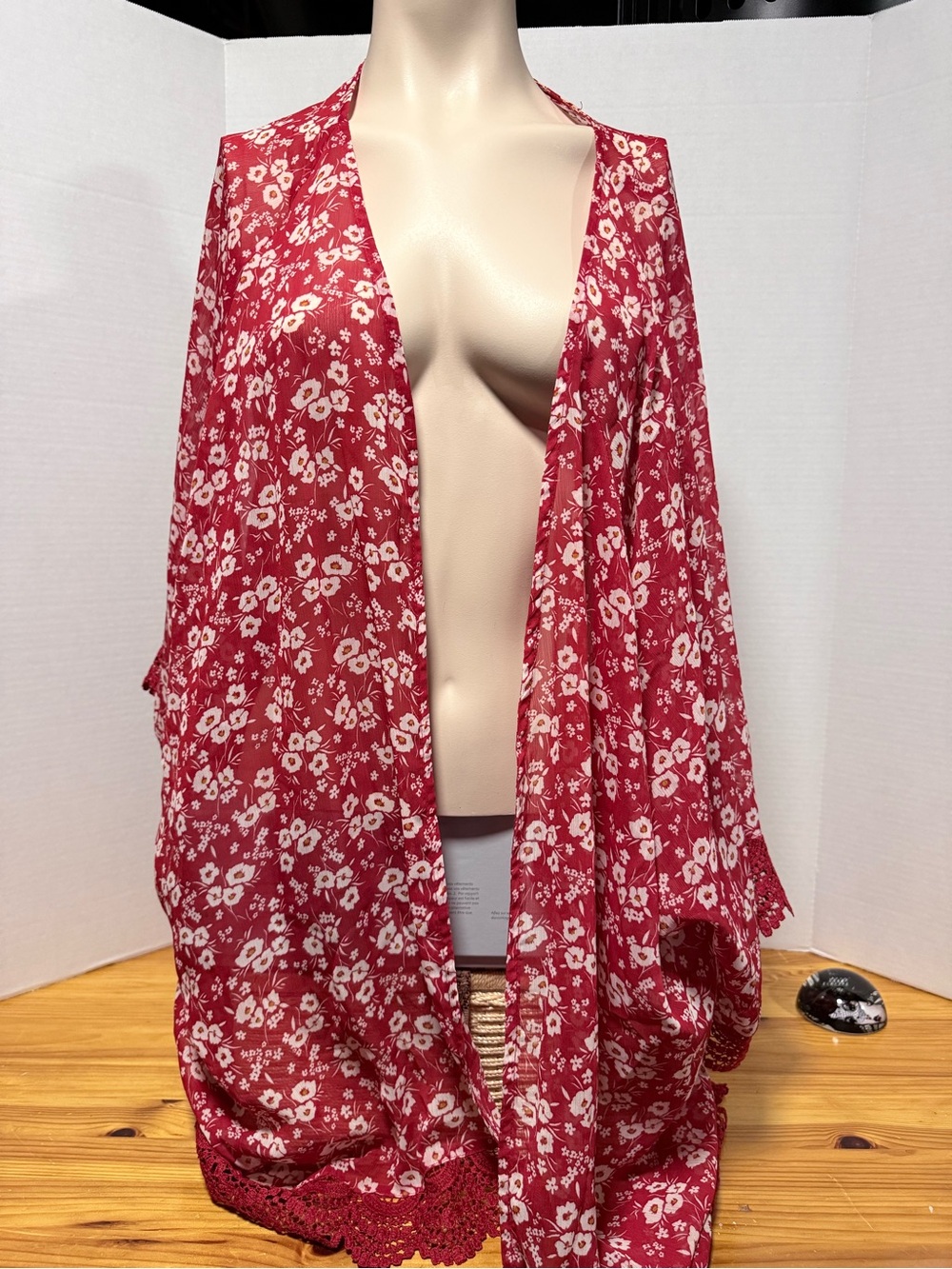 Maurices Red Floral Blouse